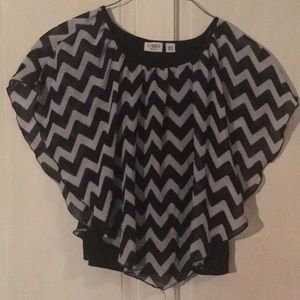 A black and white chevron shirt.
